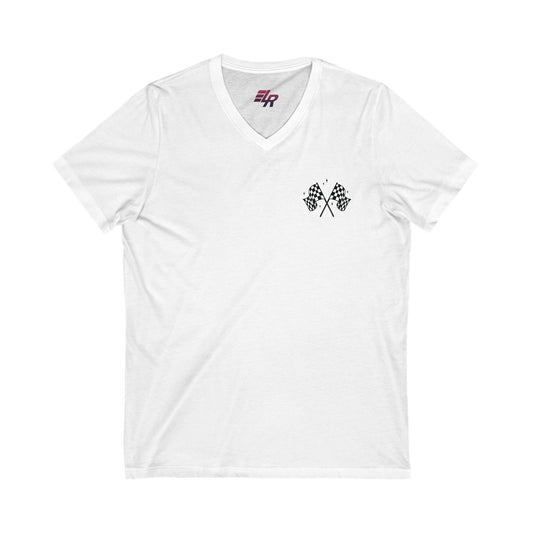 Race-Inspired Unisex V-Neck Tee - Karting Fan Apparel, Motorsport Gift, Racer Tee, Racing Lover T-Shirt, Karting Lifestyle Wear